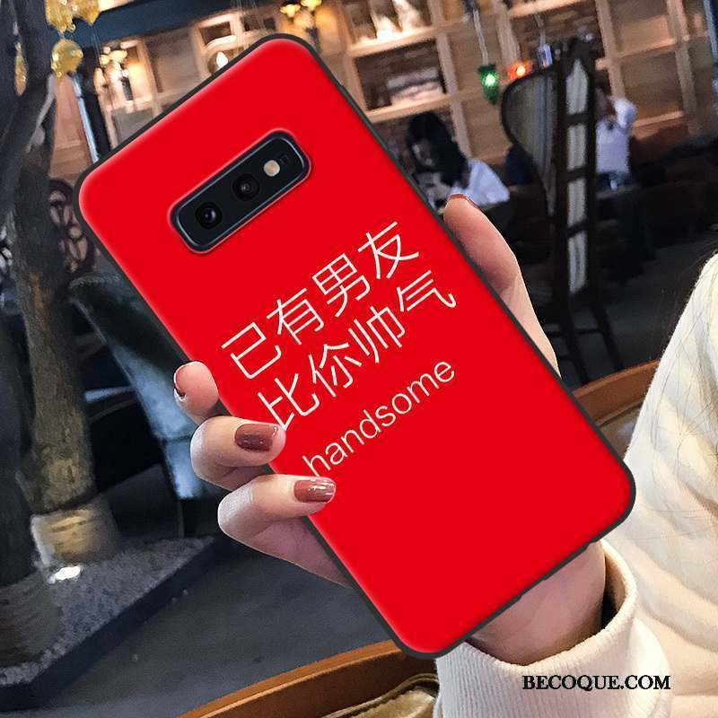 Samsung Galaxy S10e Silicone Fluide Doux Tout Compris Rouge Étui Coque De Téléphone