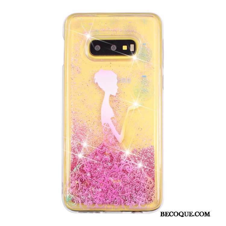 Samsung Galaxy S10e Transparent Étui Protection Liquide Quicksand Coque De Téléphone