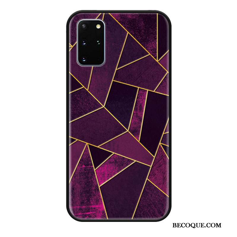 Samsung Galaxy S20 Coque Géométrie Incassable Mode Délavé En Daim Protection Tendance