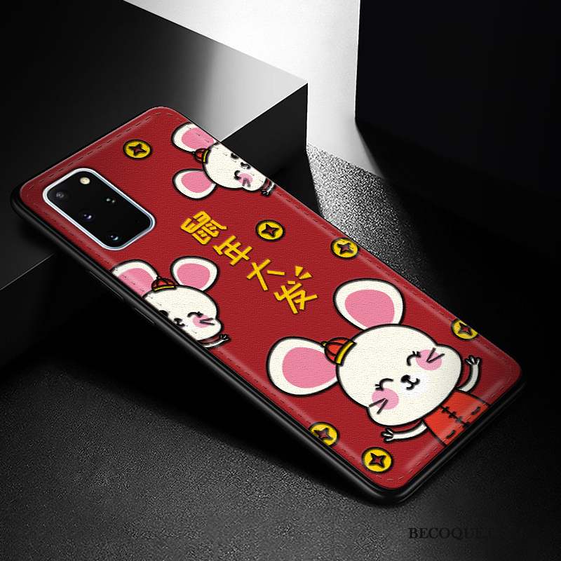 Samsung Galaxy S20+ Coque Nouveau Rouge Tout Compris Modèle Fleurie Cuir Dessin Animé