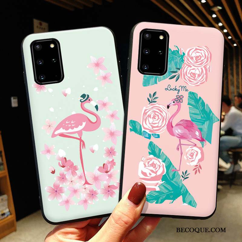 Samsung Galaxy S20+ Silicone Rose Coque De Téléphone Incassable Tout Compris Étui