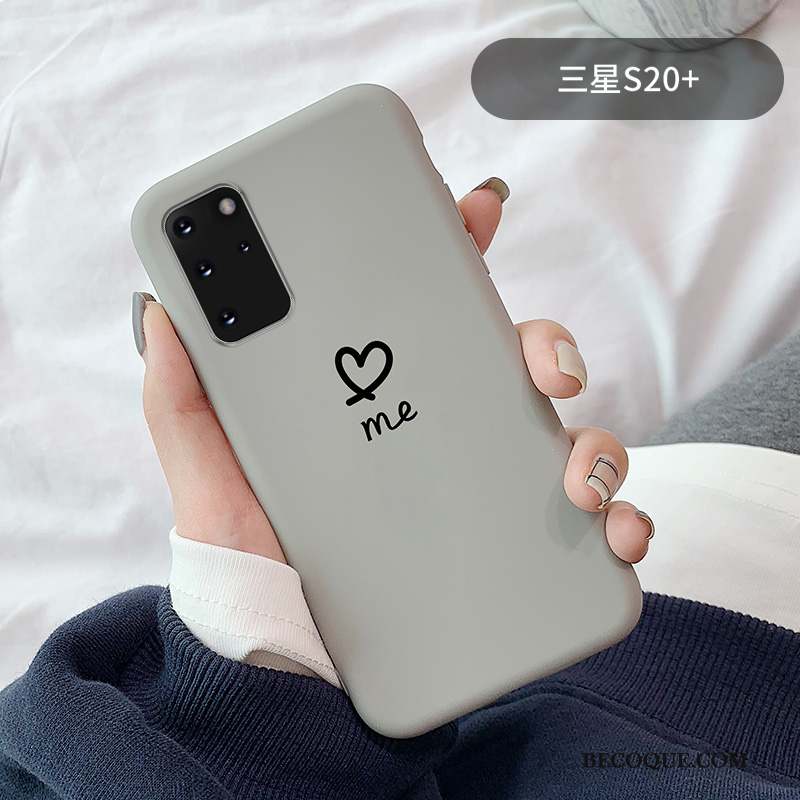 Samsung Galaxy S20+ Silicone Simple Protection Amour Coque De Téléphone Gris