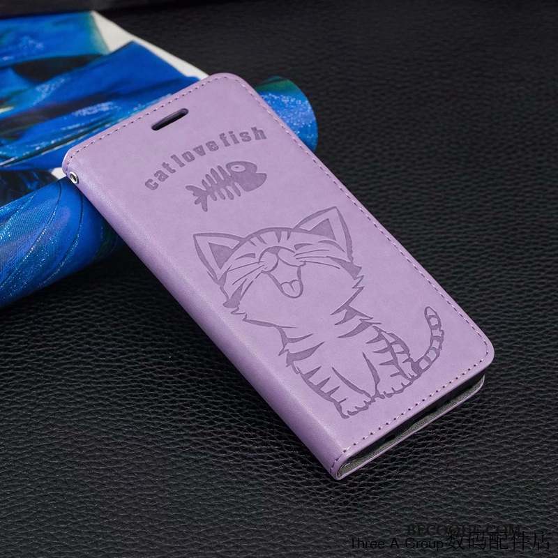 Samsung Galaxy S20 Ultra Coque Charmant Violet Chat Housse Tout Compris Incassable