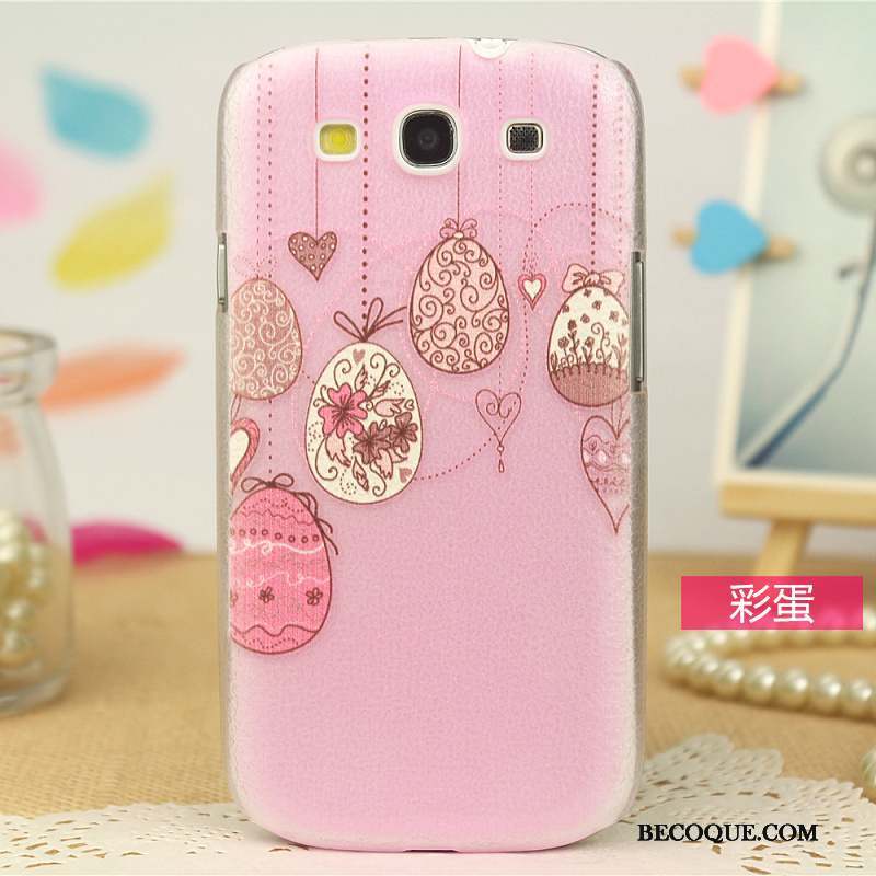 Samsung Galaxy S3 Peinture Coque De Téléphone Tendance Protection Étui Rose