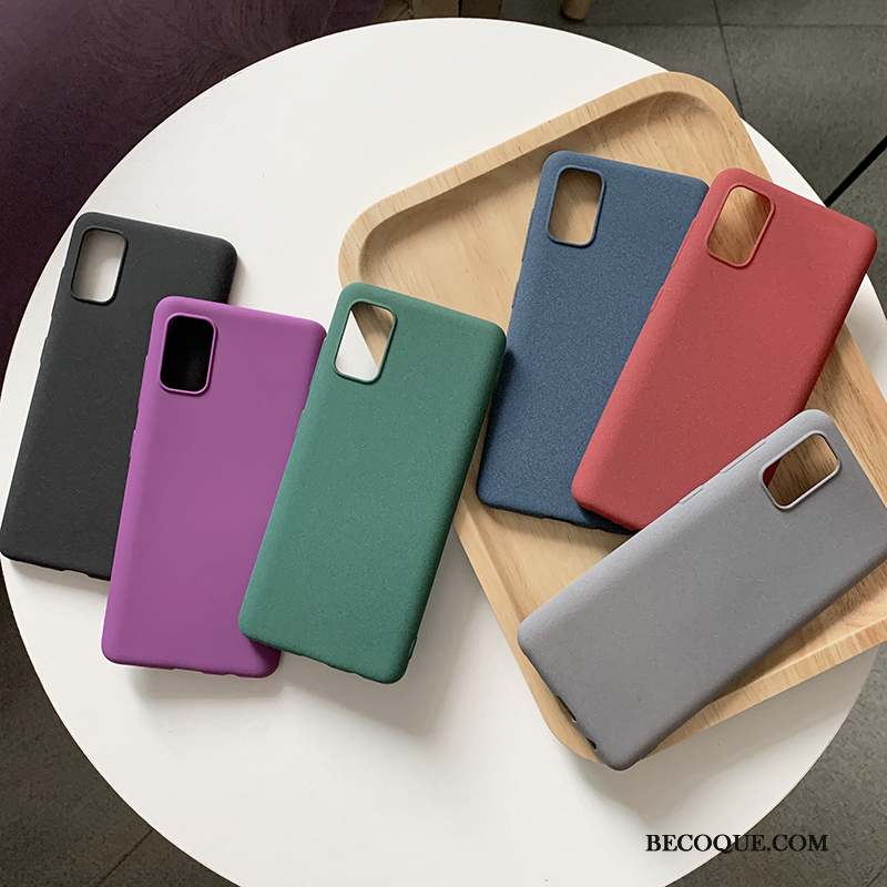 Samsung Galaxy S41 Coque Fluide Doux Couleur Unie Délavé En Daim Tout Compris Silicone Étui