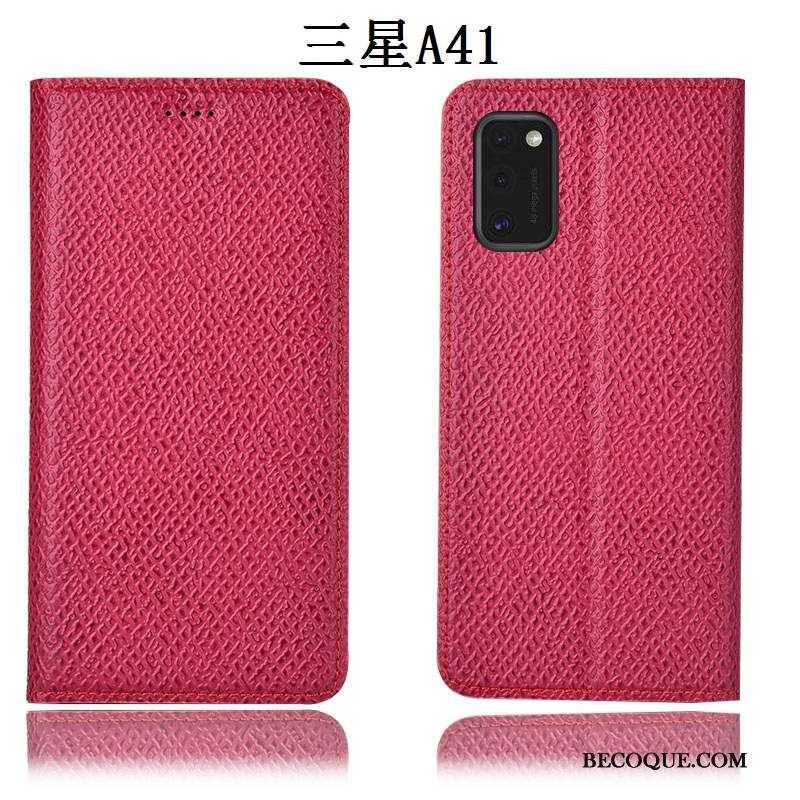 Samsung Galaxy S41 Rouge Protection Incassable Coque De Téléphone Étui En Cuir Modèle Fleurie