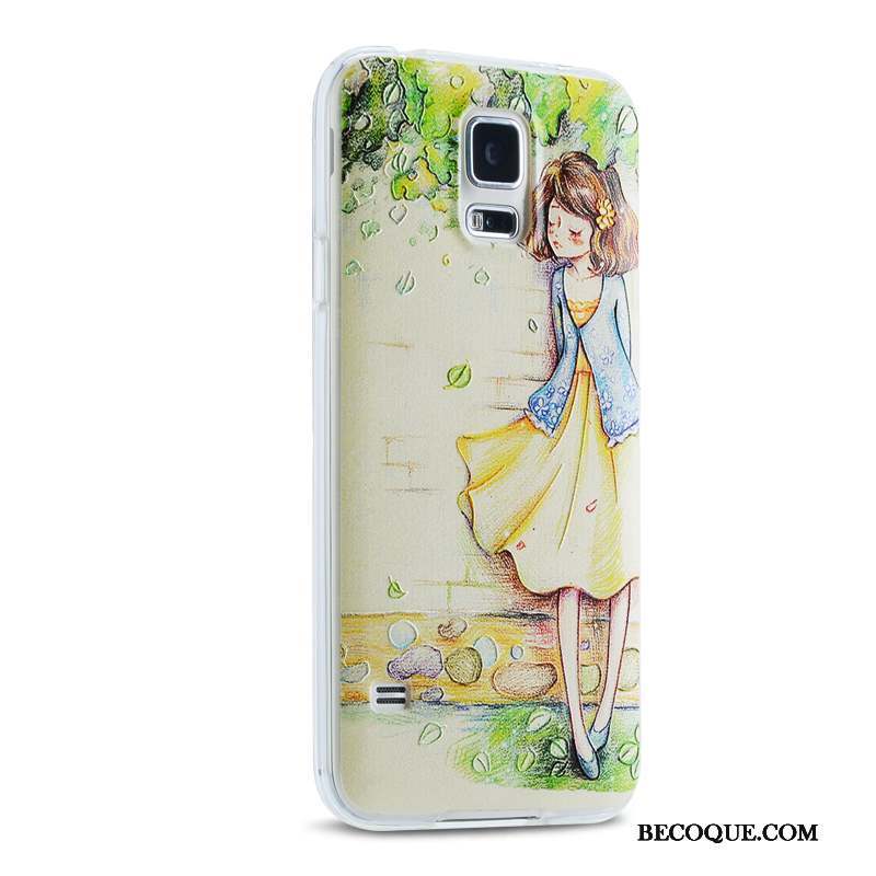Samsung Galaxy S5 Coque De Téléphone Tout Compris Incassable Vert Silicone Tendance