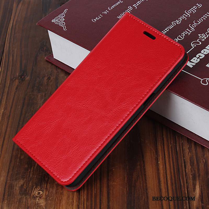 Samsung Galaxy S5 Rouge Étui En Cuir Clamshell Coque De Téléphone Téléphone Portable Cuir Véritable
