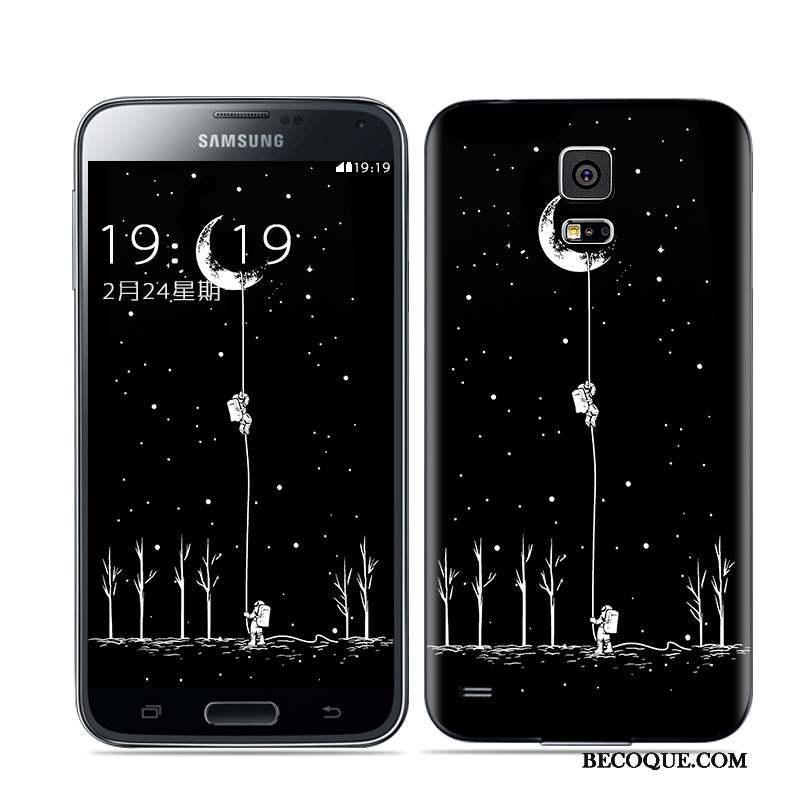 Samsung Galaxy S5 Téléphone Portable Coque De Téléphone Noir Couvercle Arrière