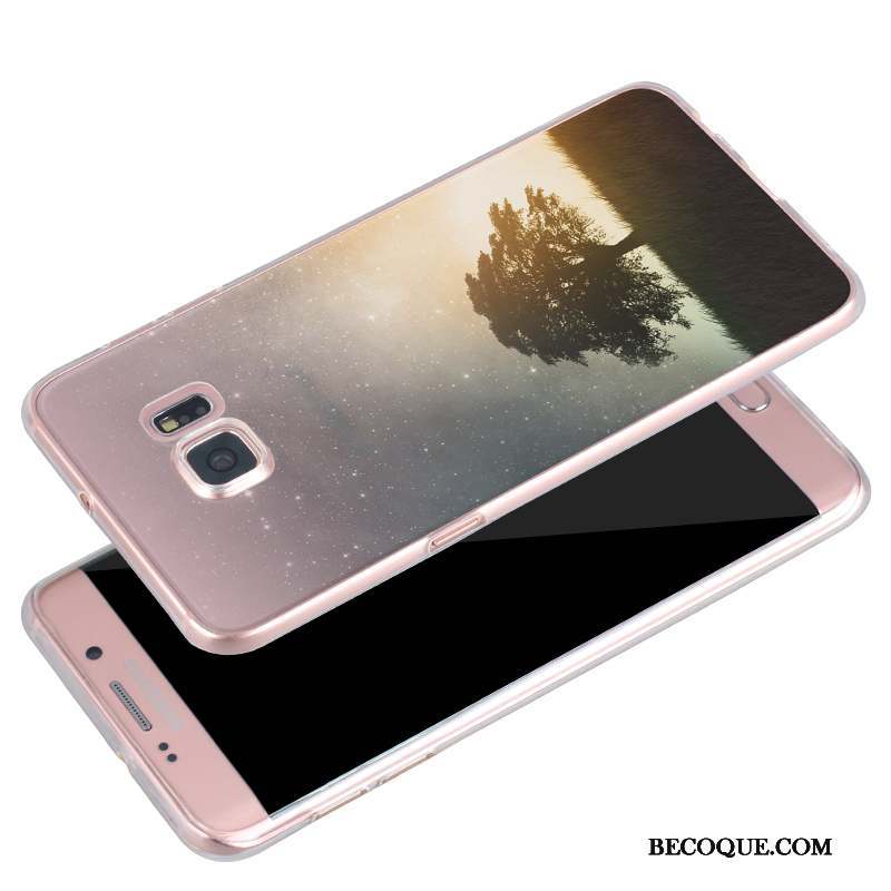 Samsung Galaxy S6 Edge Coque De Téléphone Rose Tout Compris Incassable Protection Étui