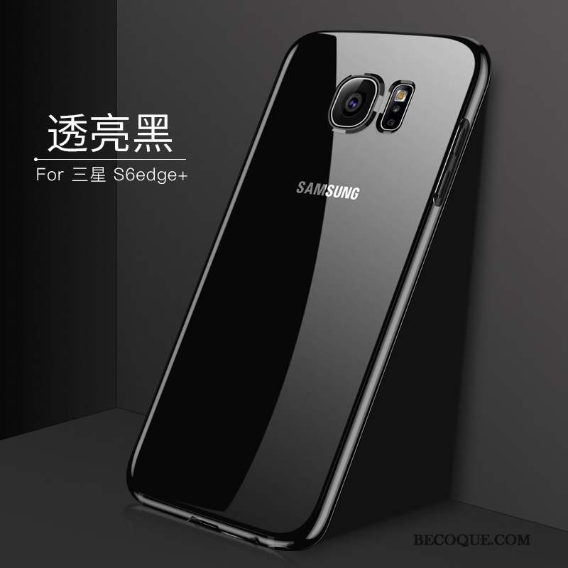 Samsung Galaxy S6 Edge + Coque Tendance Incassable Étui Nouveau Noir Très Mince