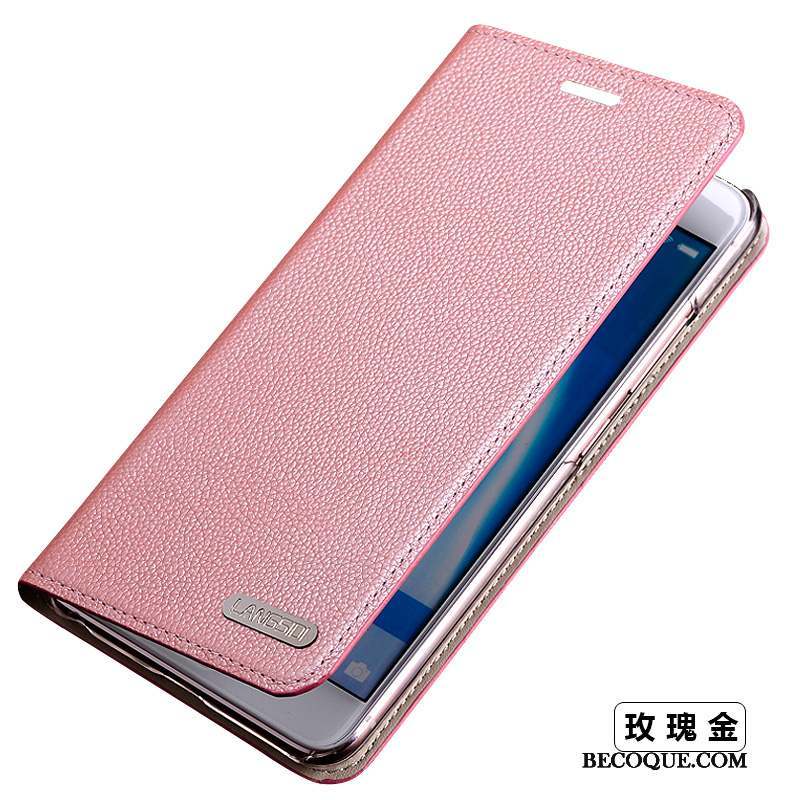 Samsung Galaxy S6 Edge Cuir Véritable Mince Étui En Cuir Rose Coque De Téléphone Téléphone Portable