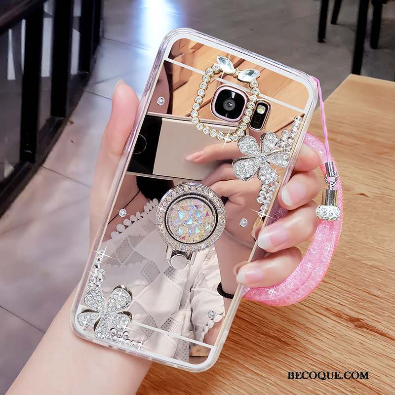 Samsung Galaxy S6 Edge + Personnalité Fluide Doux Silicone Créatif Coque De Téléphone Miroir