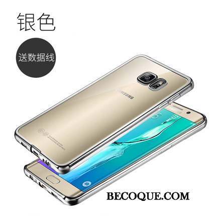 Samsung Galaxy S6 Edge + Protection Argent Coque De Téléphone Fluide Doux Très Mince Étui