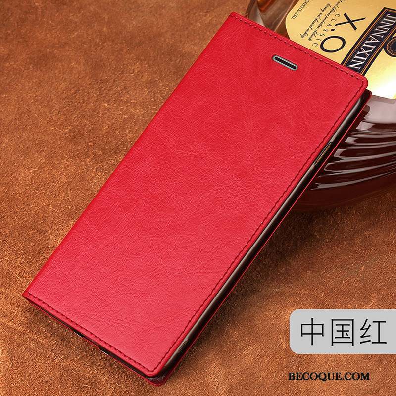 Samsung Galaxy S6 Edge + Étui Incassable Cuir Véritable Housse Coque De Téléphone Rouge