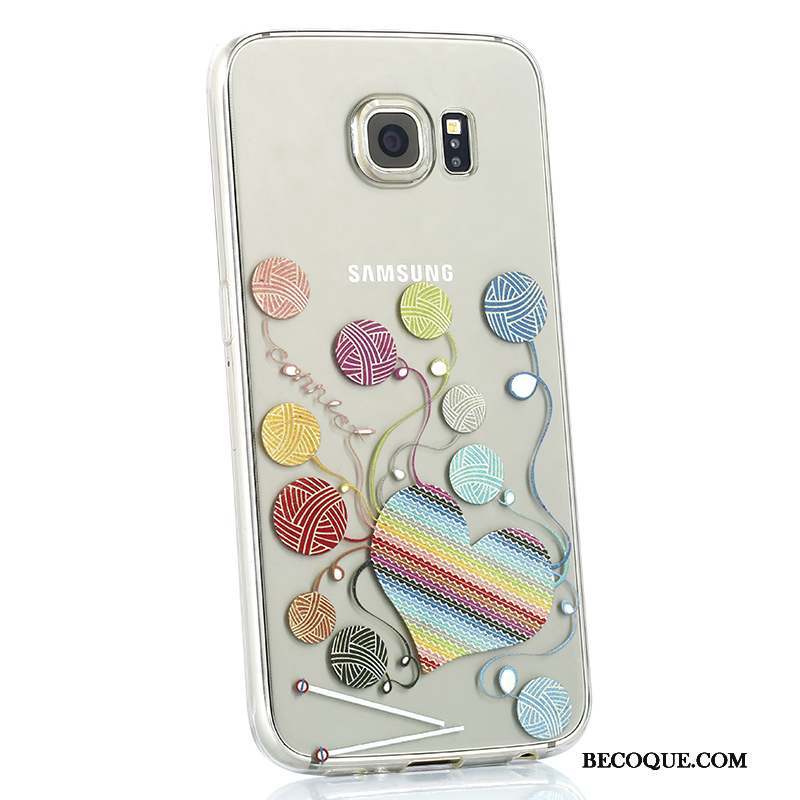 Samsung Galaxy S6 Transparent Coque De Téléphone Incassable Multicolore Fluide Doux Charmant