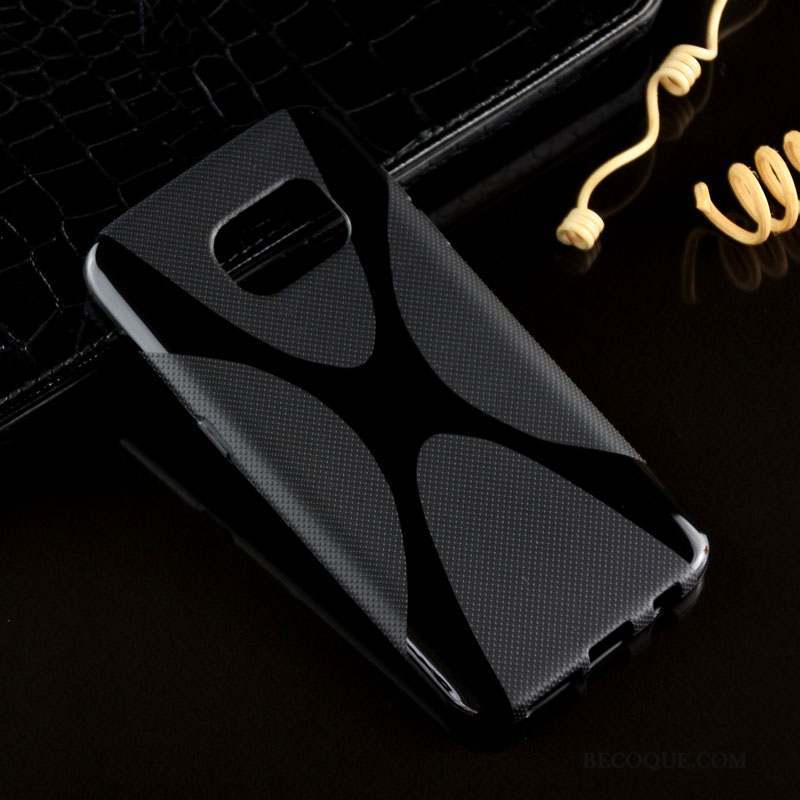 Samsung Galaxy S7 Coque De Téléphone Étui Fluide Doux Protection Noir Antidérapant