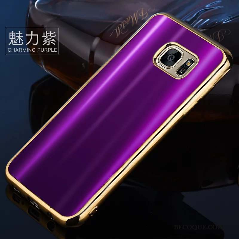 Samsung Galaxy S7 Coque Incassable Protection Tout Compris Violet Fluide Doux