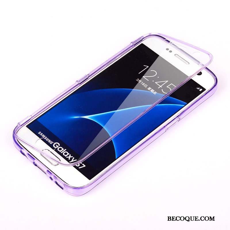 Samsung Galaxy S7 Coque Transparent Housse Téléphone Portable Étui Silicone Incassable