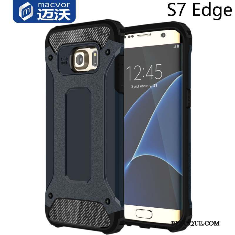 Samsung Galaxy S7 Edge Ballon Étui Coque De Téléphone Chauve Souris Bleu Incassable