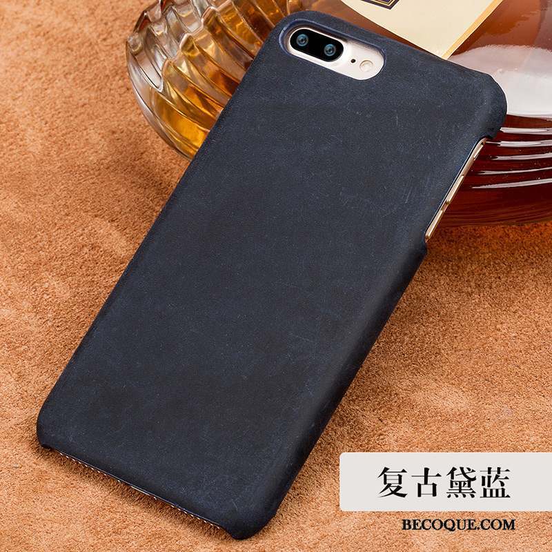 Samsung Galaxy S7 Edge Coque Luxe Anneau Bleu Cuir Véritable Incassable Vintage