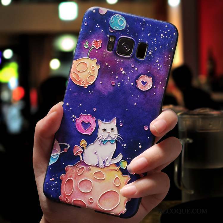 Samsung Galaxy S7 Edge Coque Violet Créatif Silicone Incassable Personnalité Tout Compris
