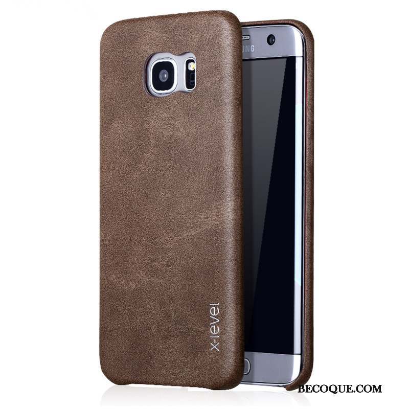 Samsung Galaxy S7 Edge Téléphone Portable Coque De Téléphone Mesh Business Très Mince Foncé