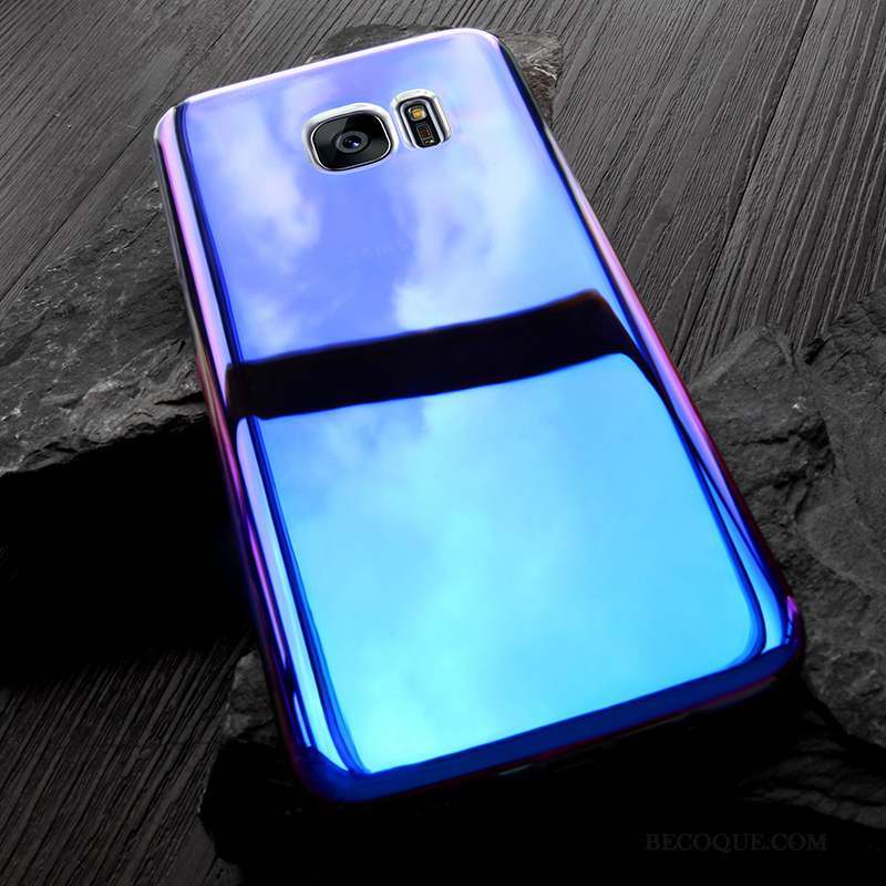 Samsung Galaxy S7 Protection Transparent Créatif Étui Bleu Coque De Téléphone