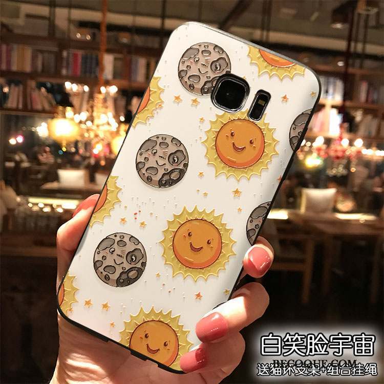 Samsung Galaxy S7 Tout Compris Tendance Coque De Téléphone Blanc Dessin Animé Étui