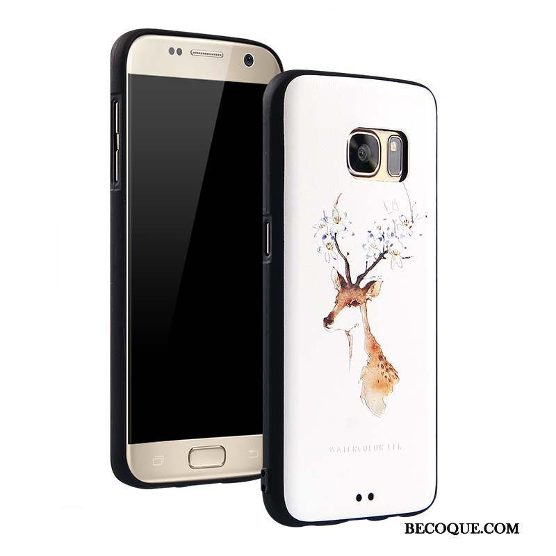 Samsung Galaxy S7 Étui Incassable Ornements Suspendus Téléphone Portable Coque De Téléphone Blanc