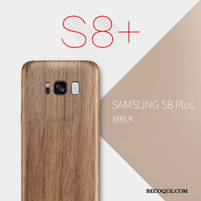Samsung Galaxy S8+ Bois Massif Sac Protection Kaki Coque Très Mince