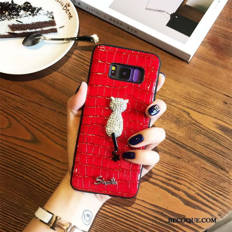 Samsung Galaxy S8 Coque Créatif Mode Tout Compris Personnalité Rouge Tendance