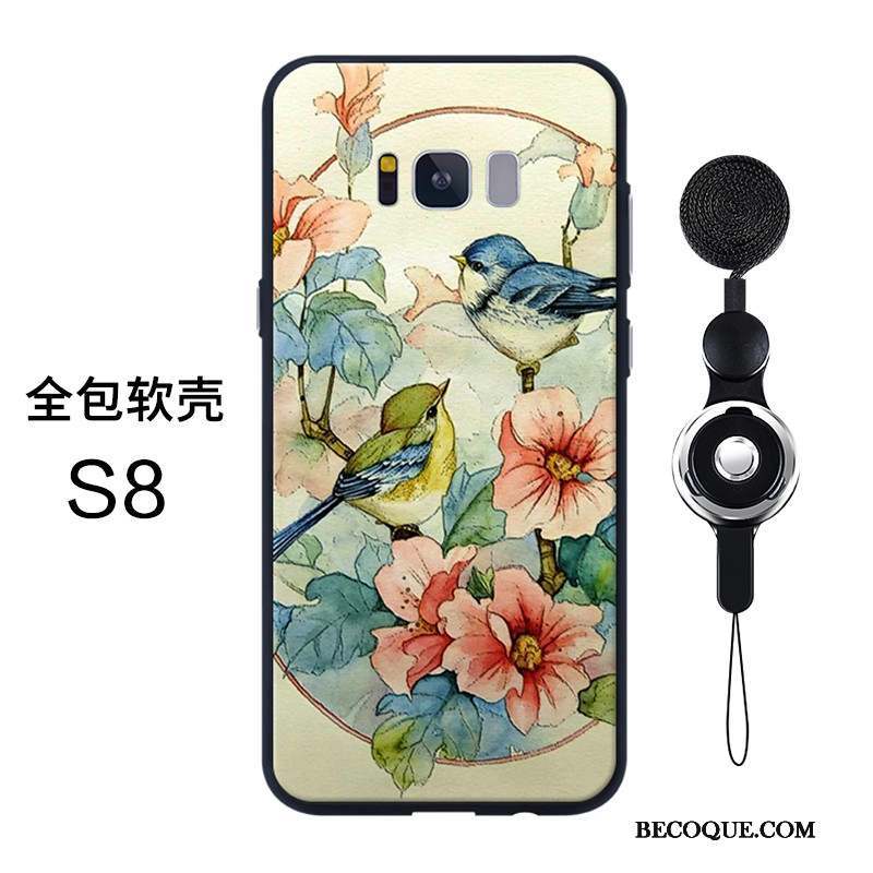 Samsung Galaxy S8 Coque Créatif Téléphone Portable Simple Silicone Multicolore Ornements Suspendus