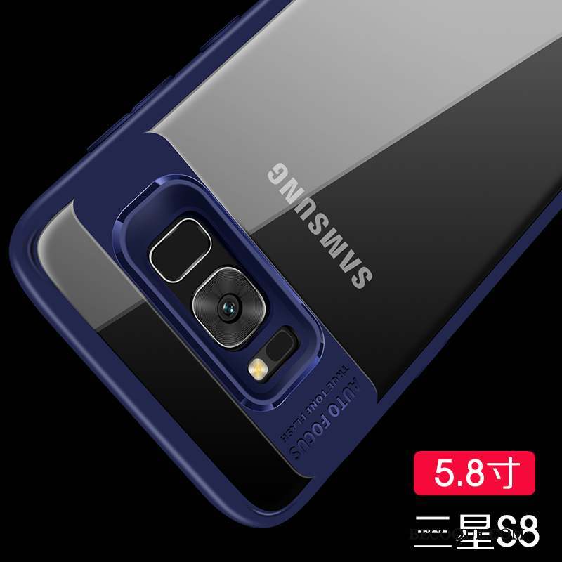 Samsung Galaxy S8 Coque De Téléphone Bleu Protection Étui Silicone Incassable