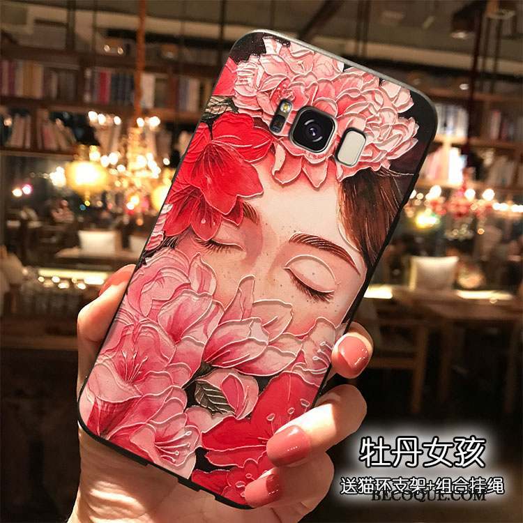 Samsung Galaxy S8+ Coque De Téléphone Silicone Ornements Suspendus Tendance Étui Rose