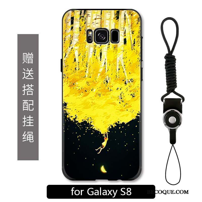 Samsung Galaxy S8 Coque Gaufrage Ornements Suspendus Tout Compris Créatif Peinture Étui