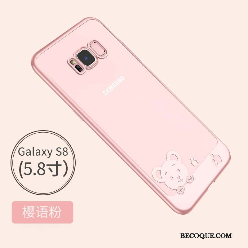 Samsung Galaxy S8 Coque Personnalité Incassable Tout Compris Rose Étui Créatif