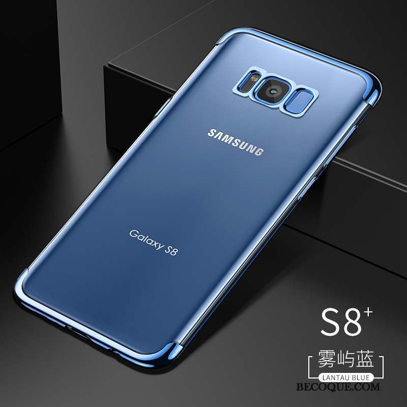 Samsung Galaxy S8+ Coque Silicone Tendance Créatif Personnalité Fluide Doux Bleu