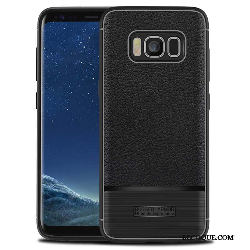 Samsung Galaxy S8+ Coque Tout Compris Silicone Incassable Peau Douce Protection Noir