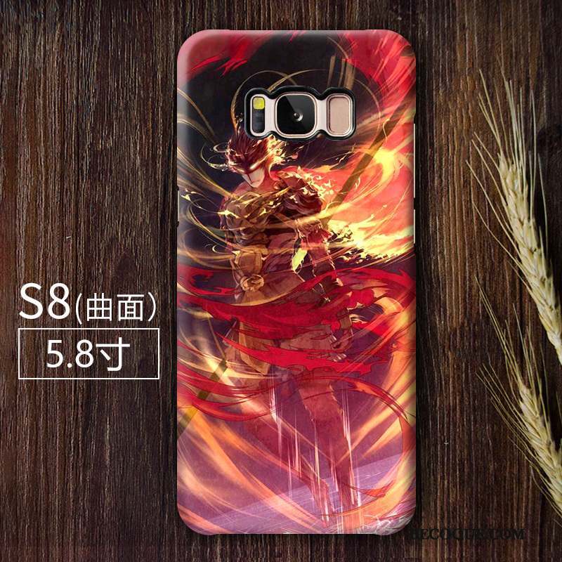 Samsung Galaxy S8+ Coque Téléphone Portable Singe Rouge Étui Tendance Difficile