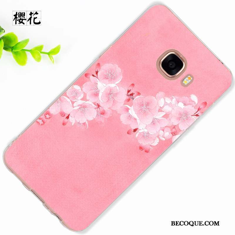 Samsung Galaxy S8 Coque Étui Fluide Doux Rose Délavé En Daim Protection Créatif