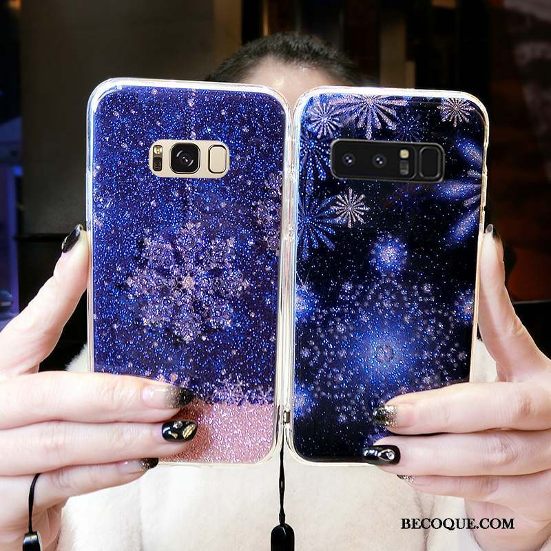 Samsung Galaxy S8 Flocon De Neige Étui Personnalité Fluide Doux Coque De Téléphone Violet