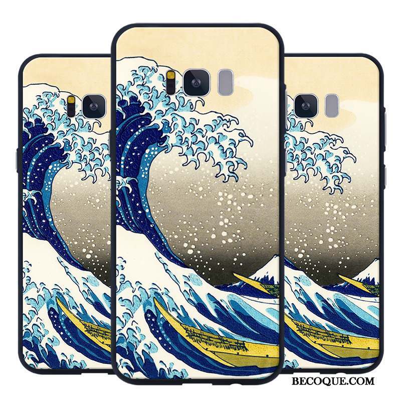 Samsung Galaxy S8 Incassable Gaufrage Fluide Doux Personnalité Multicolore Coque