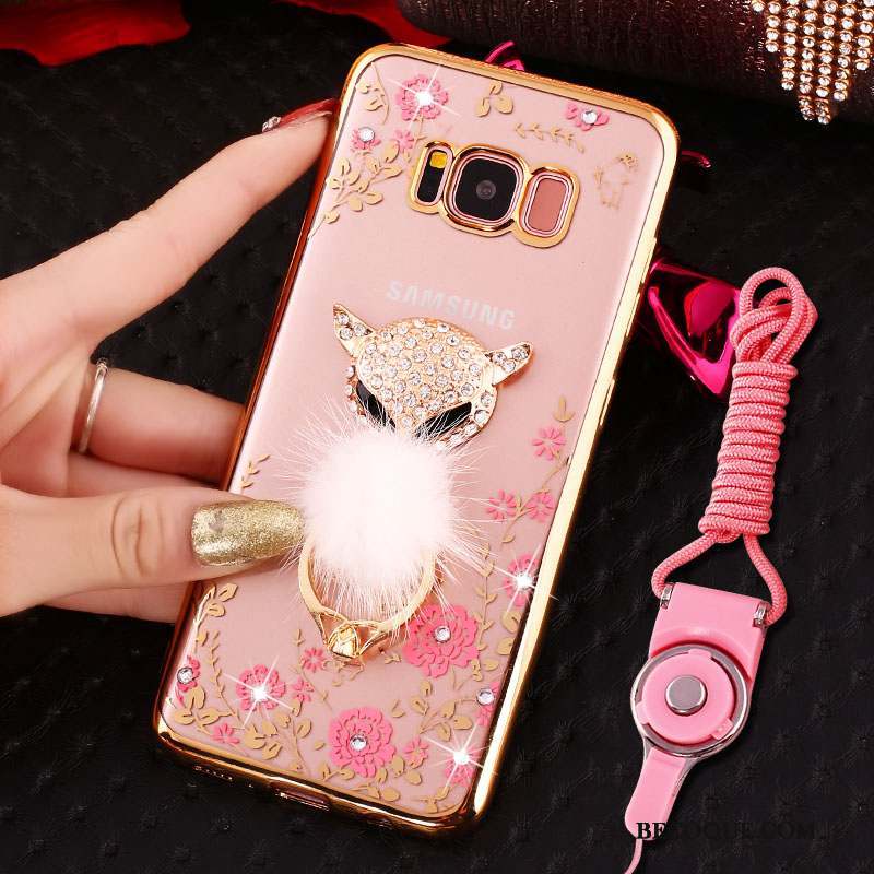 Samsung Galaxy S8 Incassable Silicone Strass Coque De Téléphone Étui Anneau