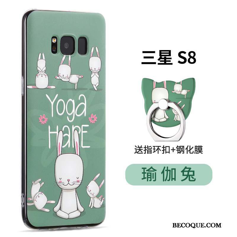 Samsung Galaxy S8 Incassable Vert Coque De Téléphone Étui Créatif Dessin Animé