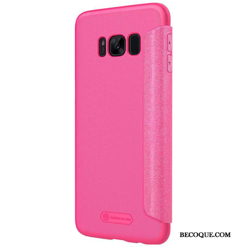 Samsung Galaxy S8+ Or Rouge Étui En Cuir Coque De Téléphone Housse Protection