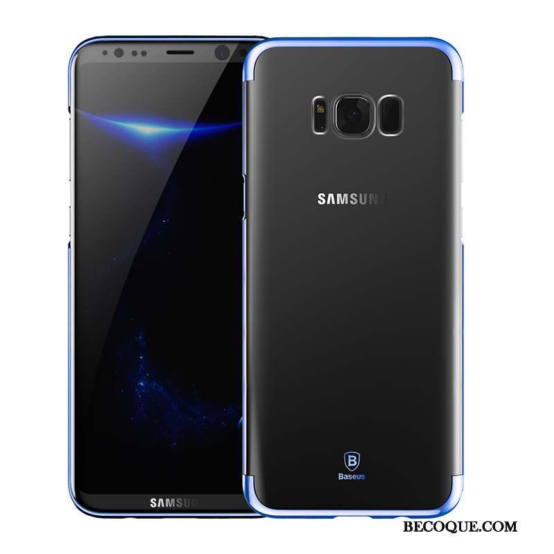 Samsung Galaxy S8+ Placage Personnalité Bleu Clair Coque Difficile Marque De Tendance