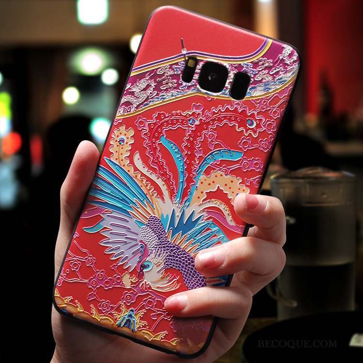 Samsung Galaxy S8 Tendance Amoureux Incassable Coque De Téléphone Rouge Fluide Doux