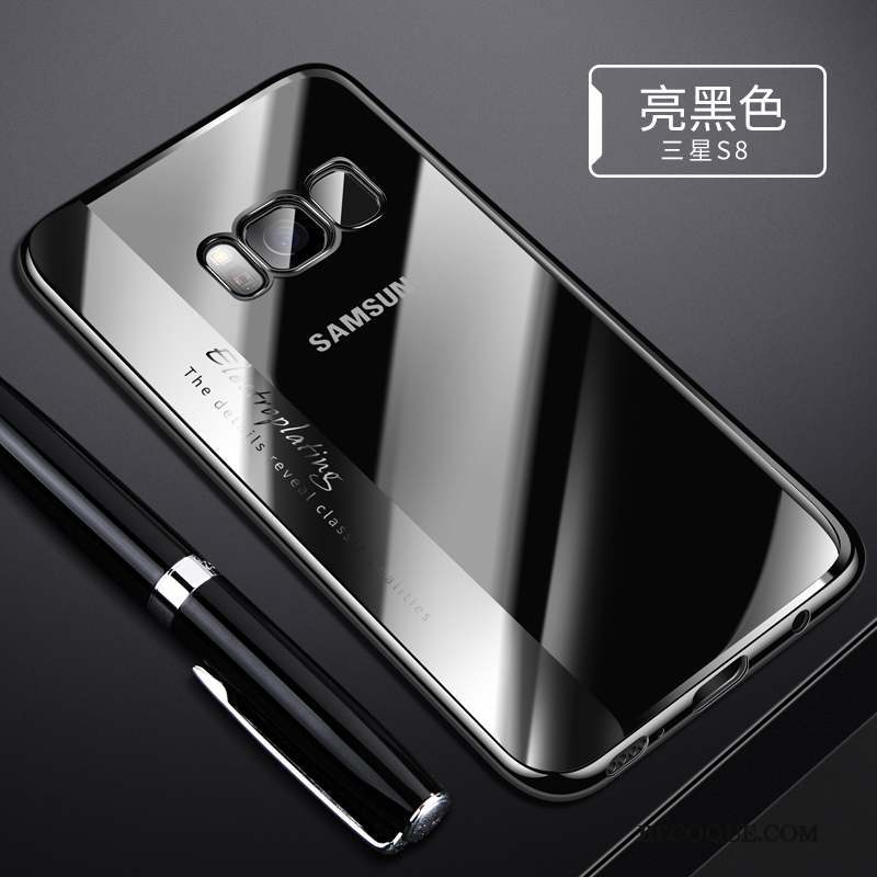 Samsung Galaxy S8 Très Mince Noir Coque De Téléphone Incassable Fluide Doux Silicone