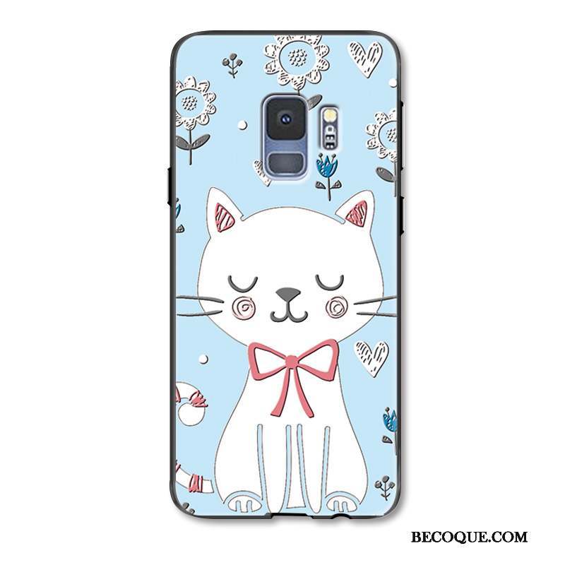 Samsung Galaxy S9+ Coque Chat Charmant Fluide Doux Mode Incassable Dessin Animé